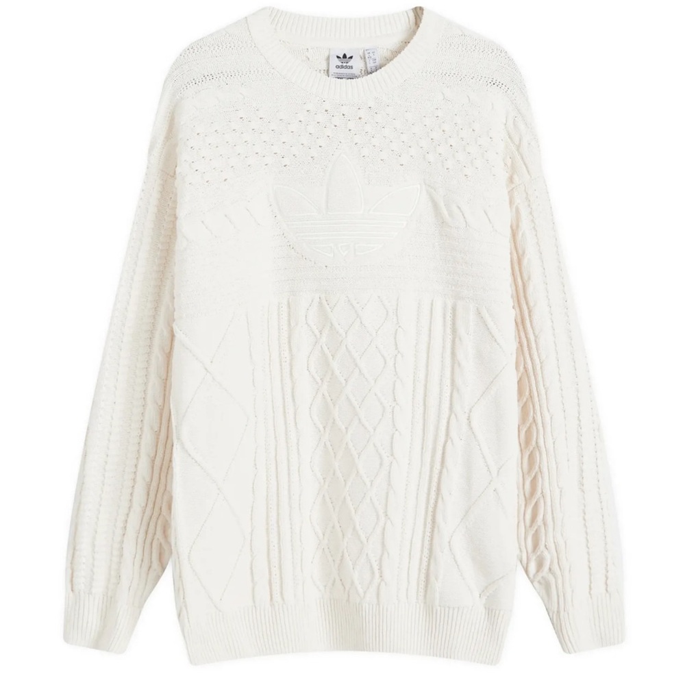 NWT Adidas Women's Cream Cable Knit Sweater and Pant